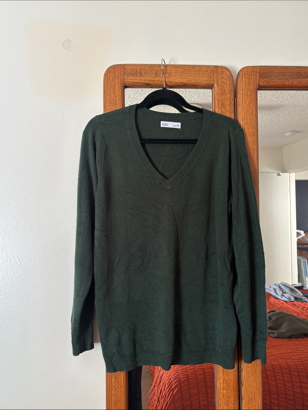 Croft & Barrow Forest Green V-Neck Sweater 0X Soft Stretch